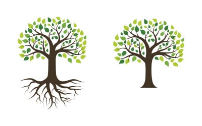 Tree icon illustration design template v.17
