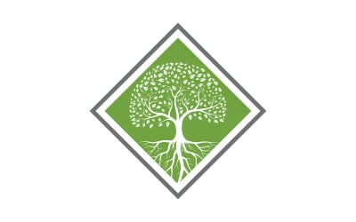 Tree icon illustration design template v.19