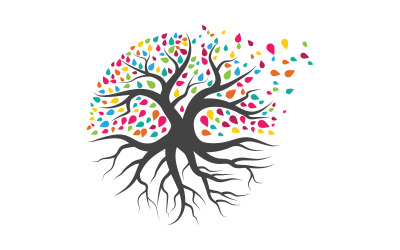 Tree icon illustration design template v.4