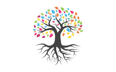 Tree icon illustration design template v.5