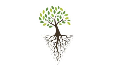 Tree icon illustration design template v.6
