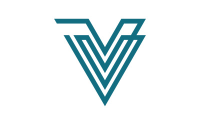 V Logo initial concept vector icon illustration v.4