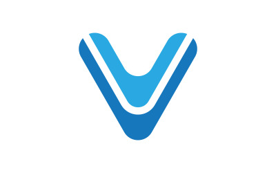 V Logo initial concept vector icon illustration v.6