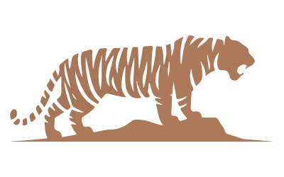 A minimalistic design with a tiger theme
