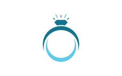 Diamond ring icon design illustration template v.2
