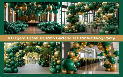 Elegante set di ghirlande di palloncini pastello per feste di matrimonio