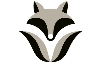 En räv logotyp designillustration