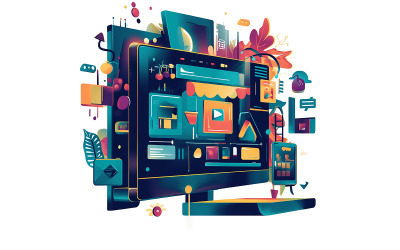 Modern Web Design Concept Vector Illustration