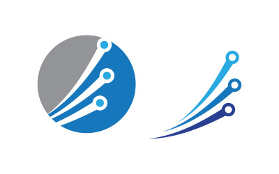 Technology Circuit Modern icon Logo Template design v.3
