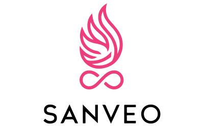 Um logotipo para a marca de moda com pena de fênix