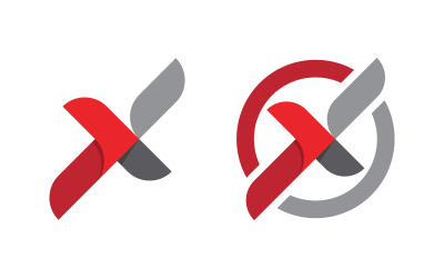 X Letter Business Logo Template icon illustration design v.6
