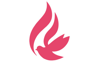 The logo flame and a dove design art