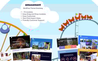 Amusement - Responsiva Wordpress-mallar för nöjen