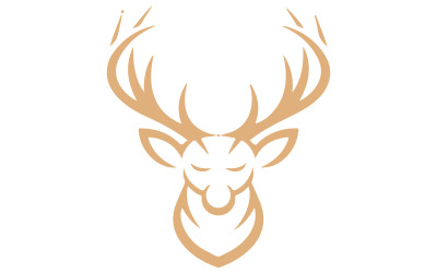 En logotyp med ett glödande hjorthuvud