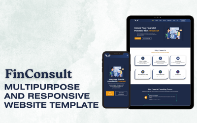 FinConsult - HTML-mall för finansiella konsulttjänster
