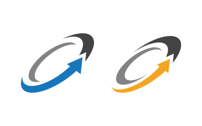 Arrow business fast growth icon illustration design v.6