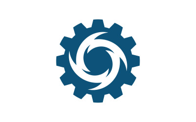 Industrial wood saw illustration icon Logo design template v.6