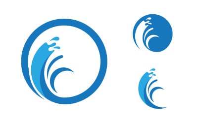 Water ocean wave liquid vector illustration design v.30
