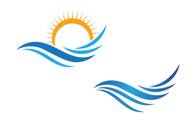 Water ocean wave liquid vector illustration design v.5