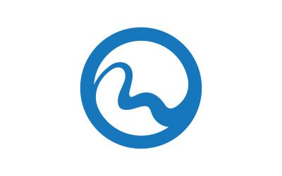 Ilustración del logotipo del icono del concepto de río v.12