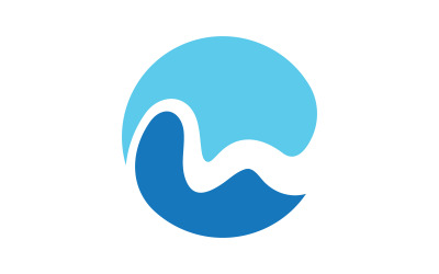 Ilustración del logotipo del icono del concepto de río v.13