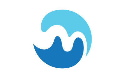 Ilustración del logotipo del icono del concepto de río v.14