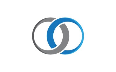 Länkad logotyp Business företagsillustration design v.2