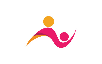Logo-Design-Vorlage für Personengruppen und soziale Gemeinschaften v.23