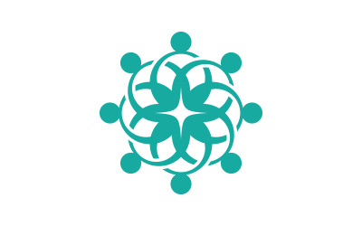 Logo-Design-Vorlage für soziale Gemeinschaften von Menschen, v.20