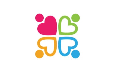 People group social community Logo design template v.11