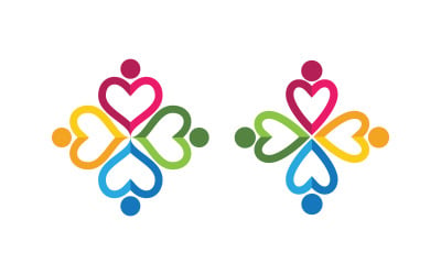 People group social community Logo design template v.13