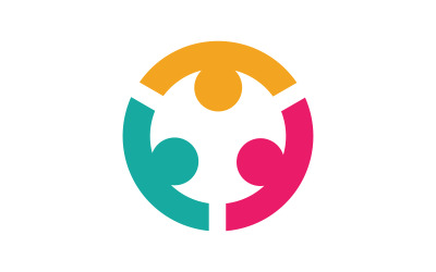 People group social community Logo design template v.14