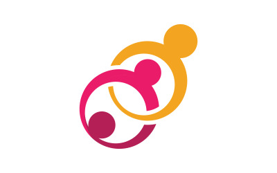 People group social community Logo design template v.19