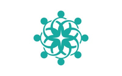 People group social community Logo design template v.20