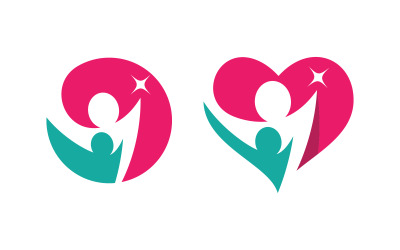 People group social community Logo design template v.9