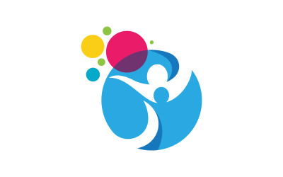Plantilla de diseño de logotipo de comunidad social de grupo de personas v.3