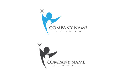 Plantilla de diseño de logotipo de comunidad social de grupos de personas v.10
