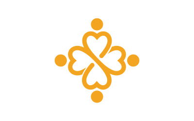 Plantilla de diseño de logotipo de comunidad social de grupos de personas v.12
