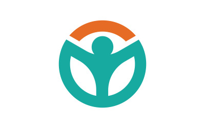 Plantilla de diseño de logotipo de comunidad social de grupos de personas v.16