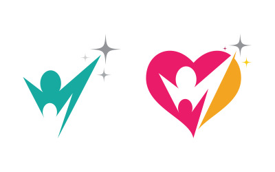 Plantilla de diseño de logotipo de comunidad social de grupos de personas v.6