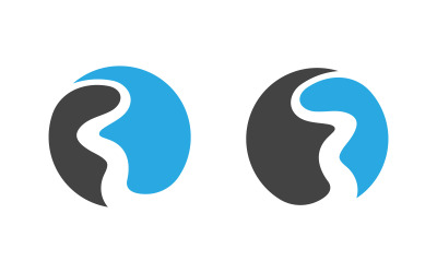 River Concept icon Logo illustration design v.11