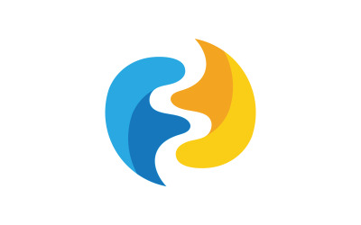 River Concept icon Logo illustration design v.17