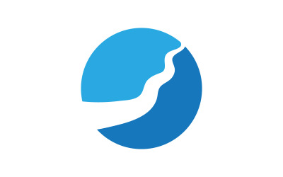 River Concept icon Logo illustration design v.18