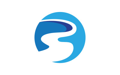 River Concept icon Logo illustration design v.20