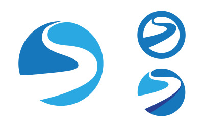 River Concept icon Logo illustration design v.9