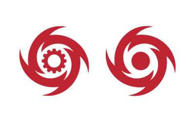 Industrial wood saw illustration icon Logo design template v.5