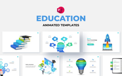 Infografica animata sull&amp;#39;istruzione - Modello di presentazione PowerPoint