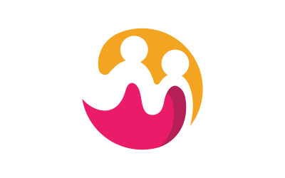 Logo-Design-Vorlage für soziale Gemeinschaften von Menschen, v.29