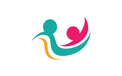 Logo-Design-Vorlage für soziale Gemeinschaften von Menschen, v.31