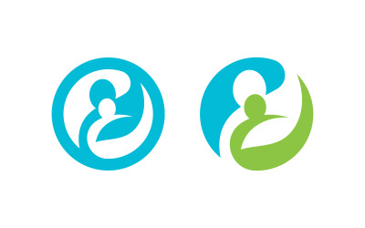 Logo-Design-Vorlage für soziale Gemeinschaften von Menschen, v.45